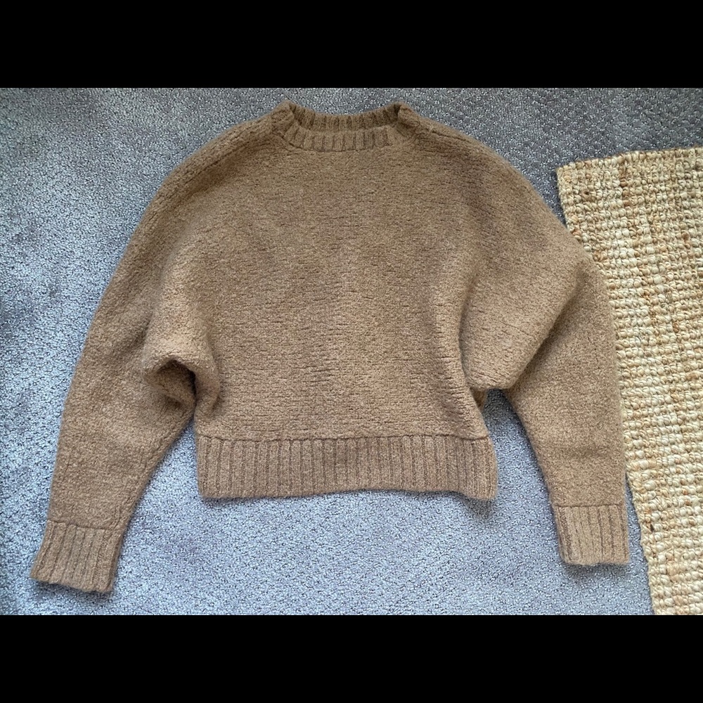 Small tan crop sweater